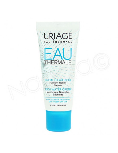 Uriage crème d'eau riche peaux sèches 40 ml