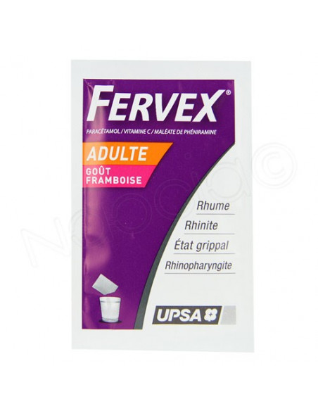 FERVEX ETAT GRIPPAL Adultes 8 sachets de granulés framboise Fervex - 2