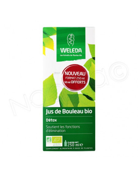Offre spéciale Weleda Just de Bouleau Bio Détox. 200ml + 50ml offerts