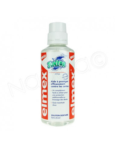 Elmex Junior Solution dentaire 6-12 ans. Flacon de 400ml.