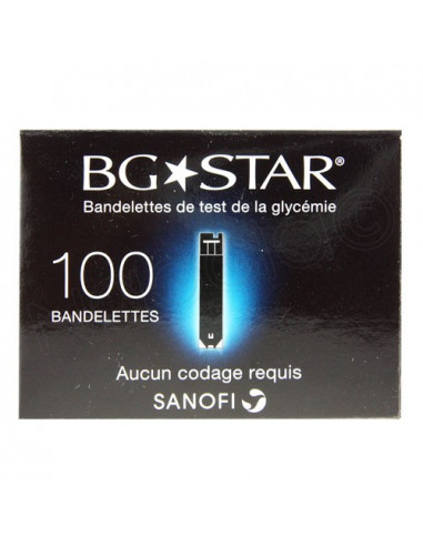 BGSTAR Bandelettes de Test de Glycémie x100