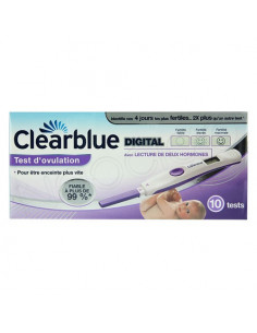 Clearblue Test d'Ovulation Digital lecture de 2 hormones. x10 tests