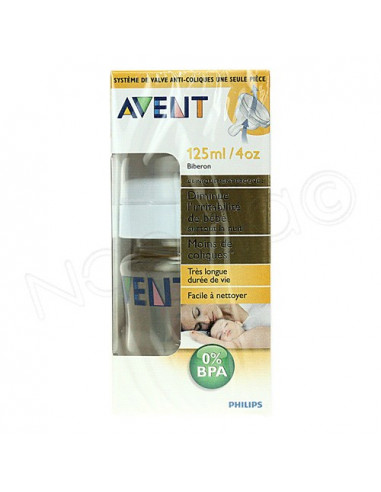 AVENT Biberon ergonomique sans Bisphénol A 125ml - ACL 6308644