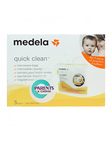 Medela Sachets stérilisation pour micro-ondes - Quick Clean. 5 sachets
