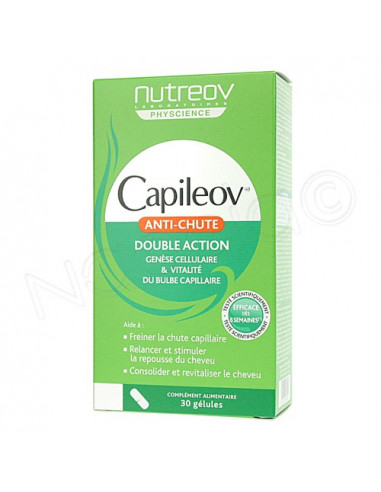 Nutreov Capileov Anti Chute cheveux Double Action - 30 gélules
