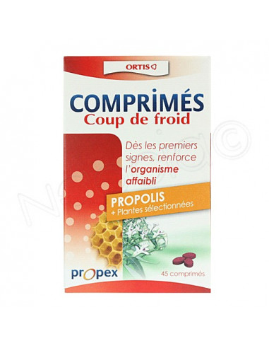 Ortis Propex Comprimés Coup de Froid Propolis. 45 comprimés