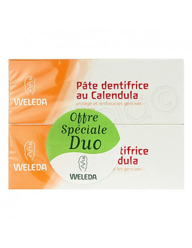 Weleda Pâte Dentifrice au Calendula. Lot 2x75ml