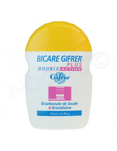 Bicare Gifrer Plus Poudre Double Action. Flacon 60g