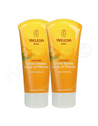 Weleda Calendula Crème Lavante Corps et Cheveux. Lot 2x200ml