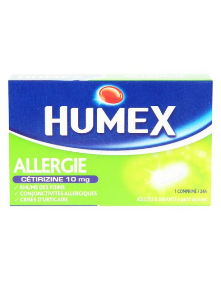 Humex allergie cétirizine 10mg 7 comprimés