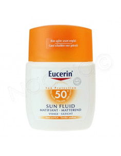Eucerin Sun fluid Matifiant visage 50+. Flacon 50ml