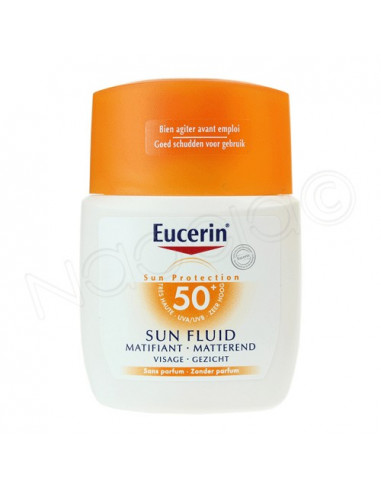Eucerin Sun fluid Matifiant visage 50+. Flacon 50ml
