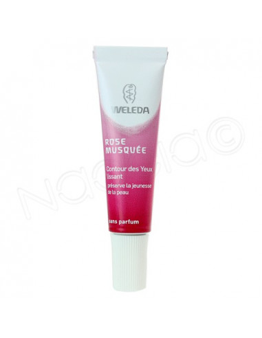 Weleda Crème contour des yeux lissant à la Rose Musquée. Tube de 10ml