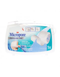 3M Micropore Sparadrap Microporeux Peaux Sensibles 25cmx914m. x1