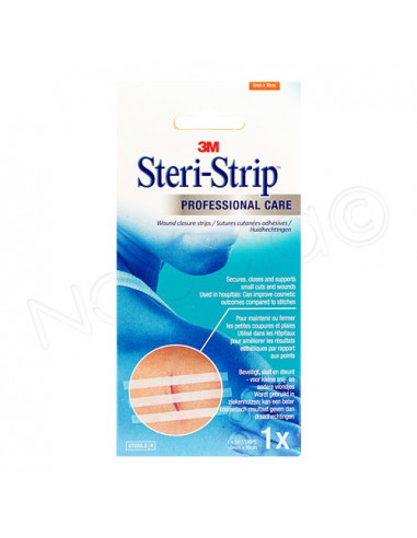 3M Steri-Strip Sutures cutanées adhésives 6mmx10cm. x10