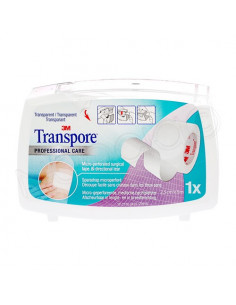 3M Transpore Sparadrap Microperforé 25cmx5m. x1