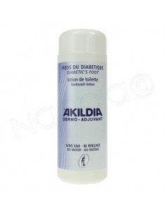 Akildia Dermo-adjuvent Lotion de toilette Pieds du diabétique. Flacon 200ml