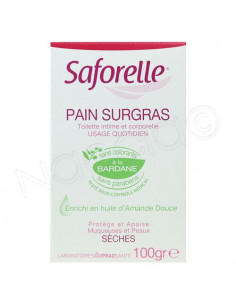 SAFORELLE Pain Surgras Savon adoucissant. Pain de 100g