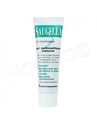 Saugella gel antiseptique naturel - Gel lubrifiant intime. Tube 30ml