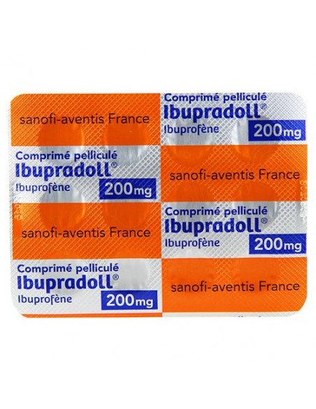 Ibupradoll 200mg Ibuprofène 24 comprimés pelliculés Sanofi Aventis - 2