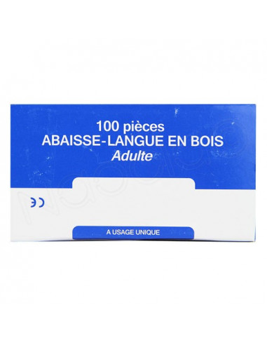 Abaisse-Langue en Bois Adulte. x100 pièces
