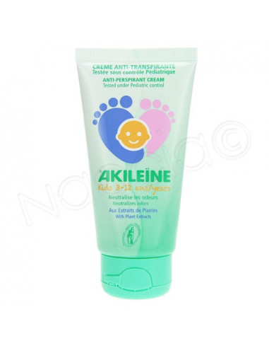 Akiléïne Kids Crème Anti-transpirante Pieds 3-12 ans. 75ml