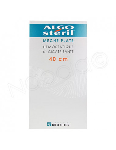 AlgoSteril 16 Mèches Plates Hémostatique et Cicatrisante 40cm