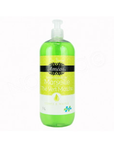 Améos Savon Liquide de Marseille senteur Thé Vert Matcha. 1L
