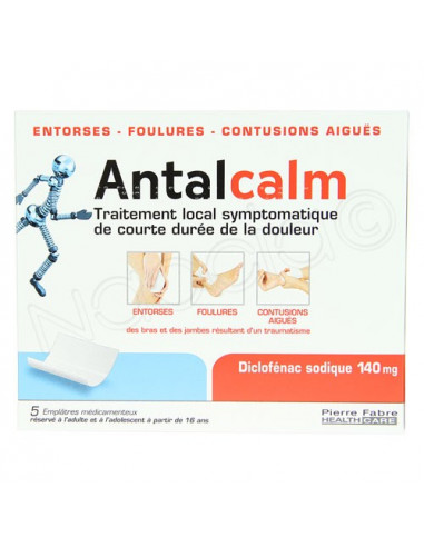 Antalcalm 140mg 5 emplatres médicamenteux