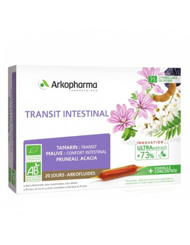 Arkopharma Transit Intestinal Arkofluides UltraExtract. 20 ampoules