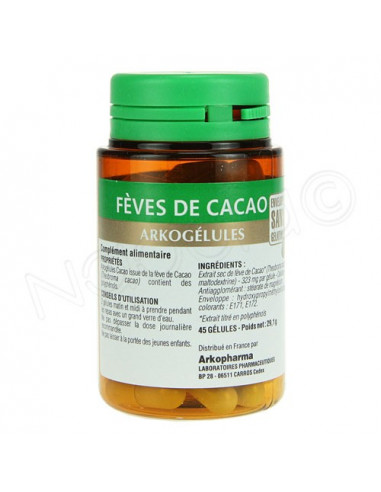 Arkogelules Fèves Cacao. Flacon de 45 - ACL 4443220