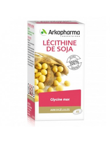 Arkopharma Lécithine de Soja Arkogélules. 45 gélules