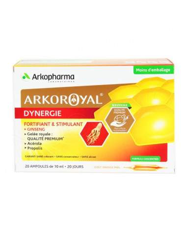 Arkoroyal Dynergie Fortifiant & Stimulant. x20 ampoules de 10ml