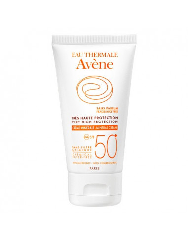Avène Crème Solaire Minérale SPF50+ Sans Filtres Peaux Intolérantes Visage  - Archange-pharma