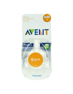 AVENT Tétine silicone débit rapide. Boîte de 2 tétines - ACL 7639165