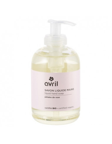 Avril Savon Liquide Mains Bio Pétales de Rose. 300ml