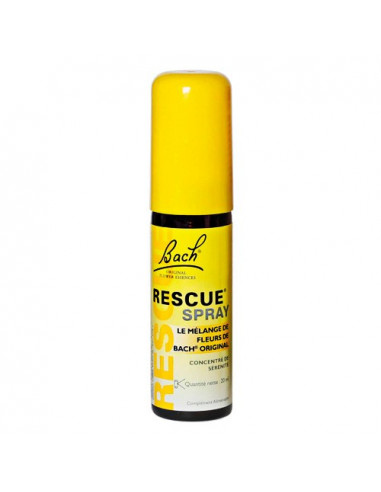 Fleurs de Bach Rescue. Spray 20ml - calme & sérénité au quotidien en format nomade en spray