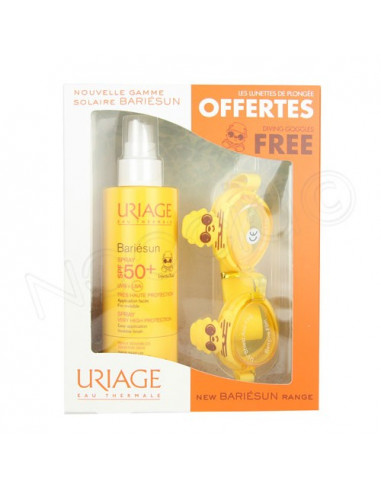 Uriage Bariésun Spray Solaire Enfants SPF50+ + Lunettes de Plongée OFFERTES