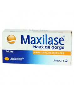 Maxilase Maux de Gorge Adulte. 30 comprimés enrobés