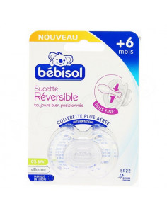 Bébisol Sucette Réversible silicone Transparent +6 mois x1 Bébisol - 1