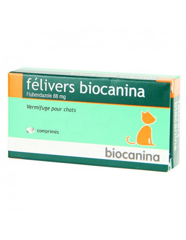 Biocanina Félivers vermifuge pour chats. 4 comprimés