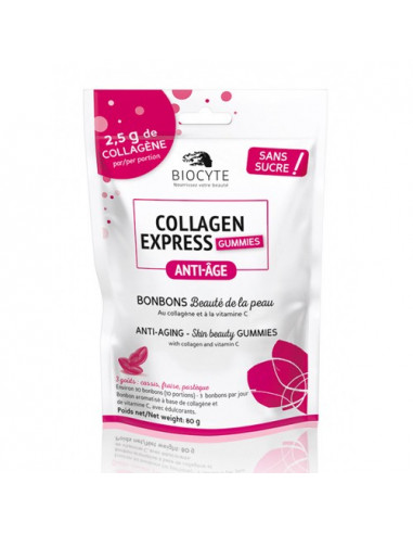 Biocyte Collagen Express Gummies Anti-âge Bonbons Beauté. 80g