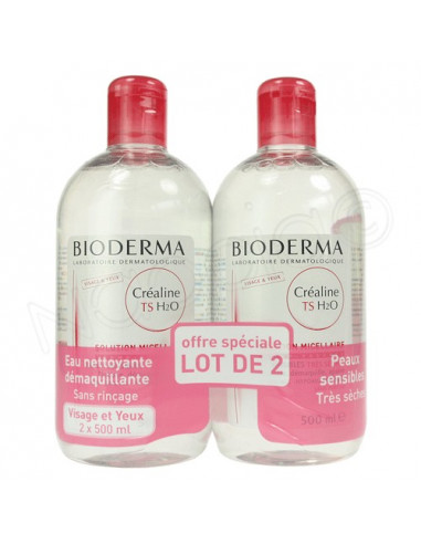 Créaline TS H2O Solution Micellaire. Lot 2x500ml