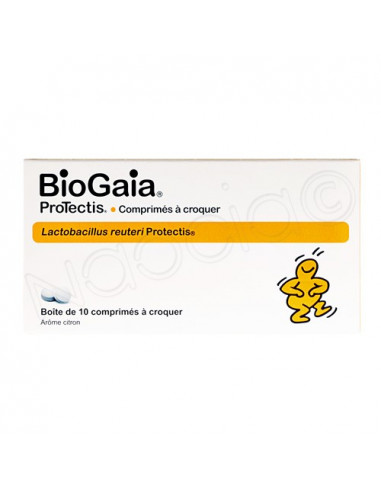 BioGaia ProTectis Lactobacillus reuteri. 10 comprimés à croquer