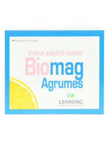 Biomag comprimés à croquer agrumes Boite de 90