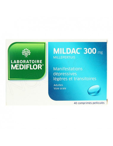 Mediflor Mildac 300mg Millepertuis 40 comprimés pelliculés