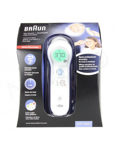 Braun Thermomètre Sans Contact + Frontal NTF3000