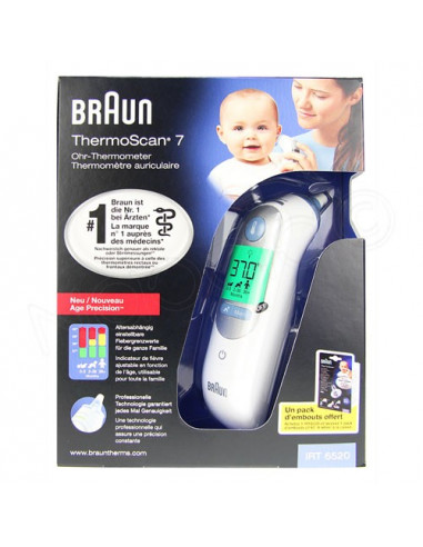 Braun ThermoScan 7 Thermomètre Auriculaire IRT6520 - Archange-pharma