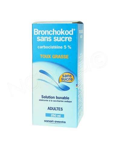 Bronchokod sans sucre Solution buvable Toux Grasse Adultes. Flacon 250ml