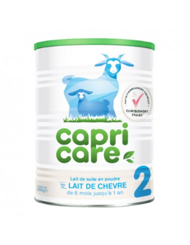 Capricare 2e âge lait de chèvre en poudre. 800g